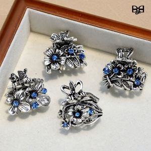 Pinzas de Pelo Francesas Elegantes de Moda Vintage para Mujer, Mini Pinza de Pelo con Pedrería Colorida, Mini Pinza de Pelo Metálica con Pedrería - Product Image 2