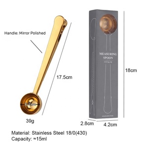 Cuchara Medidora de 15 ml con Clip para Bolsa, de Acero Inoxidable, Multifuncional, para Matcha, Café, Polvo de Granos, Utensilio de Cocina - Product Image 6