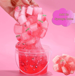 Slime transparent en cube de gelée, boue cristalline non toxique, breloques personnalisées, jouet anti-stress coloré, slime croustillant - Product Image 4