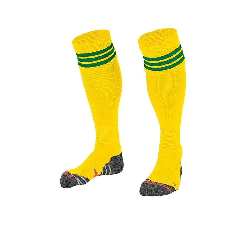 KT3-A072 green yellow football socks extra long soccer socks