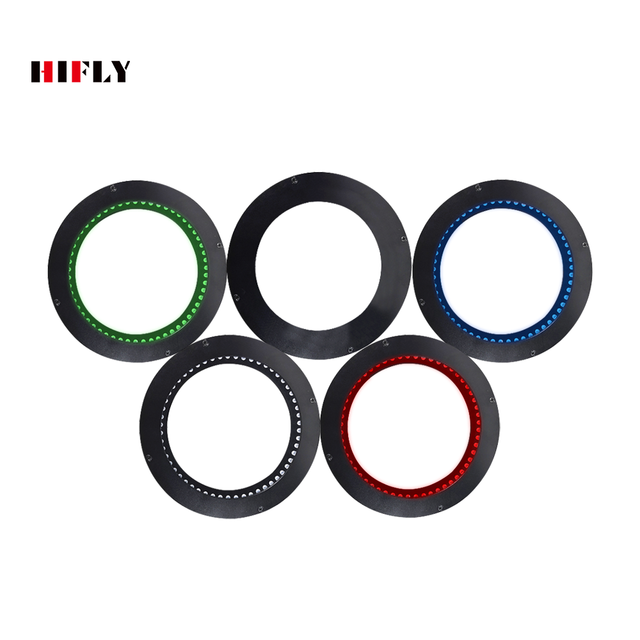 HIFLY Low Angle 0 Degree 250*220 RGB Dimmable Dip LED Ring Light Illumination Industrial Machine Vision Lighting