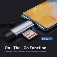OEM portátil Mini TF lector de tarjetas SD USB 2,0 memoria OTG lector de tarjetas con lector de tarjetas tipo C para PC Mac iphone android