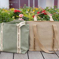 Bolsa de Compras de Lona de Algodón Orgánico Personalizada de 16 oz con Bolsillo Interior con Cremallera, Ecológica, Reciclable, Lisa y sin Estampado