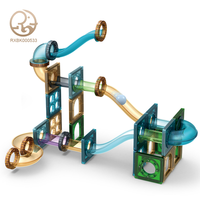 Juego de Construcción de Laberinto de Canicas de Colores Transparentes para Niños, Bloques de Construcción, Pista de Aprendizaje, Juguetes, Venta Directa de Fábrica