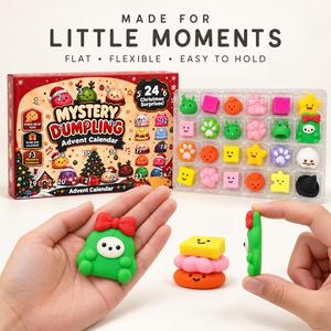 Durable Plastic Dumpling Squishy Birthday Advent Calendar Blind <b>Box</b> Shape Retaining Resilient Squeeze <b>Fidget</b> Sensory <b>Toy</b> Set - Product Image 2