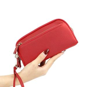 Portefeuille à main AndoBag pour femmes, en cuir de vache véritable, grande capacité, fermeture éclair, sac à bandoulière tendance avec chaîne, 1571 - Product Image 5