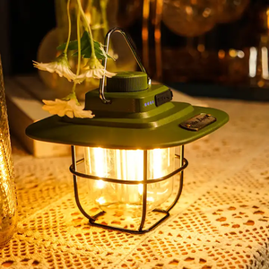 LED <b>Retro</b> <b>Decorative</b> Hanging Lights Waterproof Camping Tent USB Charging Battery Powered Iron PVC Material Dimmable Outdoor - Product Image 4