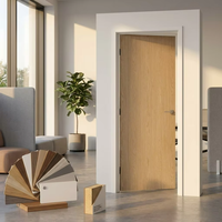 Porte en bois MDF insonorisée moderne personnalisée, résistante à l'eau, minimaliste, pour l'intérieur et l'extérieur, porte d'entrée pour maison, bureau, appartement