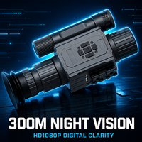 Perangkat Monokuler Penglihatan Malam Ringkas Jangkauan 200-400M 850nm IR Perekaman Video HD 1080P Pembesaran untuk Keamanan