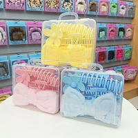 Ensemble d'accessoires capillaires élégants et durables en plastique faits à la main pour salon de beauté : pince à cheveux fleurie, bandeau nœud, ornements pour filles, queue de cheval