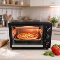 Four électrique 48L pour usage domestique, mini four à pain électrique, four à pizza de comptoir électrique
