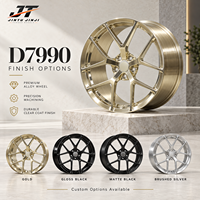 Jantes forgées à rayons fendus concaves polies or 18-22 pouces 5x112 5x114.3 5x120 en alliage 6061-T6 pour BMW Audi Mercedes-Benz