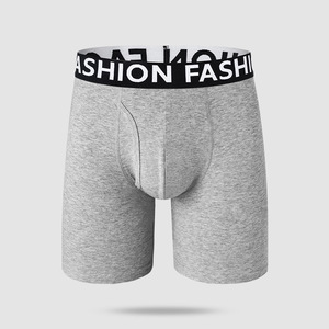 Boxers longs <span class=keywords><strong>en</strong></span> coton slim fit pour hommes, sous-vêtements de sport de créateur de mode pour hommes, sous-vêtements ajustés et profilés pour jeunes garçons - Product Image 1