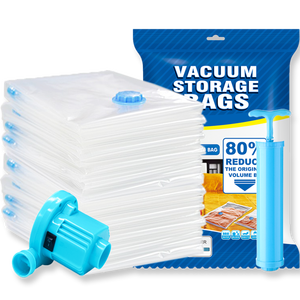 Sacchetti Sottovuoto Salvaspazio con Pompa a Mano per Vestiti, Biancheria da Letto, Piumoni e Coperte - Product Image 1
