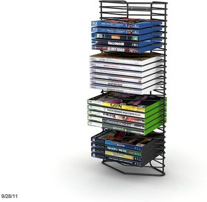 Dây Dvd-tower-Giữ 28 DVD/Blu-ray Hoặc Các Trò Chơi PS3, Treo Tường Hoặc Tự Do Bằng Thép Đen - Product Image 3