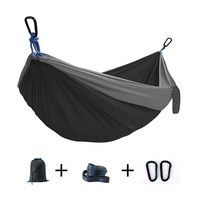 Vente en gros de hamac de camping en nylon pour deux personnes avec sangles d'arbre design oscillant suspendu extérieur pour plus de confort et de style