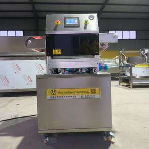 Machine d'emballage sous atmosphère modifiée <span class=keywords><strong>pour</strong></span> viande, aliments cuisinés, scelleuse de barquettes, scelleuse sous <span class=keywords><strong>vide</strong></span>, emballage de boîtes, options de film en aluminium - Product Image 1