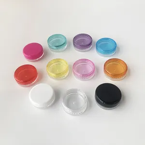 Ebay Amaz dilek sıcak satış 2 gram 2g 2ml plastik mini pot kavanoz konteyner için kozmetik krem losyon oje örnek dağıtım