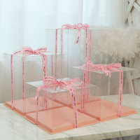 Luxury Cake Birthday Paper Custom Box Boards Printed pop Transparent 12 clear 10 Packaging Inch Cake Boxes
