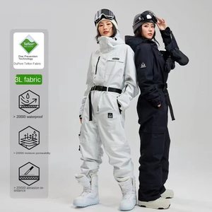 Ensemble de Combinaison de <span class=keywords><strong>Ski</strong></span> Professionnelle Assortie pour Hommes et Femmes, Oxford, Chaude, Imperméable, Respirante, Coupe-Vent, Vêtements d'Hiver pour l'Extérieur - Product Image 2