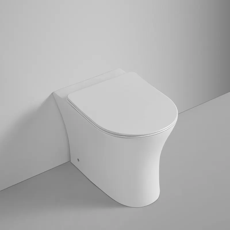 Design moderno e semplice torna a parete pavimento montato toilette in ceramica per su misura