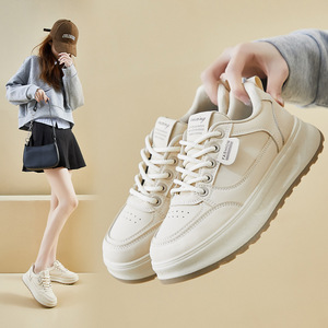 รองเท้าผ้าใบเพิ่มความสูงพื้นหนาสำหรับผู้หญิงแบบลำลอง - Product Image 3