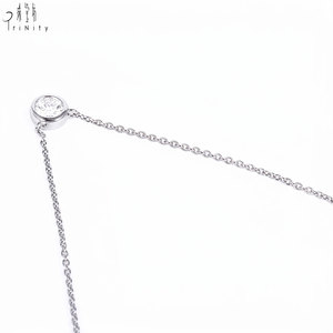 Exclusive GIA Certified Natural Diamond Fine Jewelry 18K Solid Gold 0.3ct Single Stone Pendant <b>Necklace</b> Birthday Gift For Women - Product Image 3