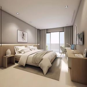 Ensemble de Meubles de Chambre d'Hôtel Moderne de Haute Qualité 5 Étoiles, <span class=keywords><strong>Lit</strong></span> King Size en Bois - Product Image 2