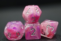 Jeu de 7 dés en résine pour dés vapeur rose polyédrique Dnd RPG