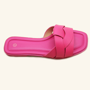 Nouvelles sandales plates d'été pour femmes, respirantes, à bout ouvert, grande taille, couleur unie, antidérapantes. - Product Image 3