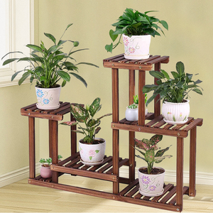 Soporte de <span class=keywords><strong>maceta</strong></span> de bambú multifuncional al por mayor estante de exhibición elegante <span class=keywords><strong>para</strong></span> plantas y flores - Product Image 3
