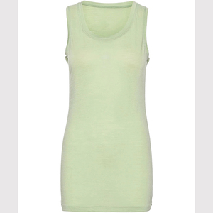 Débardeur sans manches pour femme, vert clair uni, col rond, décontracté, tricoté, 100% coton, respirant, longueur normale - Product Image 1