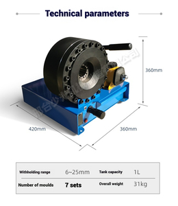 1/8-2 ''assemblaggio tubo flessibile in PVC macchina di crimpatura a mano Ac kit di pressatura idraulica macchina per la fabbricazione di prodotti in gomma per tubo a crimpare - Product Image 3