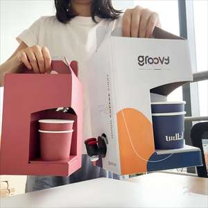 Caffè personalizzato estraibile 1L/1.5/3 litri scatola portatile Kraft distributore di caffè usa e getta isolato per bevande calde fredde per andare scatole - Product Image 4