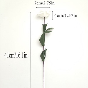 Rose artificielle en PE faite à la main, petite fleur à bord frisé pour la maison, les mariages, la fête des Mères, Pâques, Noël, le Nouvel An, Halloween - Product Image 6