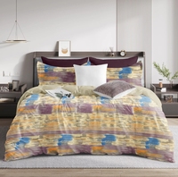 Parure de lit en microfibre organique imprimée durable, 120 GSM, respirante, écologique, sans plis, tailles complète, queen et king