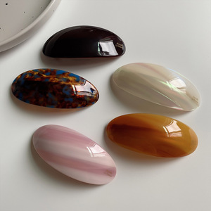 กิ๊บติดผมอะซิเตทขายตรงจากโรงงาน สไตล์เกาหลีเรียบง่าย กิ๊บหนีบผมรูปวงรีอเนกประสงค์ กิ๊บติดผมอะซิเตทแบบสั่งทำสำหรับผู้หญิง - Product Image 3