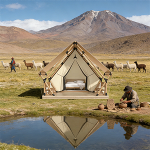 Tente <span class=keywords><strong>de</strong></span> camping <span class=keywords><strong>de</strong></span> luxe <span class=keywords><strong>de</strong></span> la taille d'un palais | Conception <span class=keywords><strong>de</strong></span> cabines <span class=keywords><strong>de</strong></span> villégiature avec ventilation intelligente | Abri <span class=keywords><strong>de</strong></span> qualité supérieure résistant aux intempéries pour le glamping en famille - Product Image 3