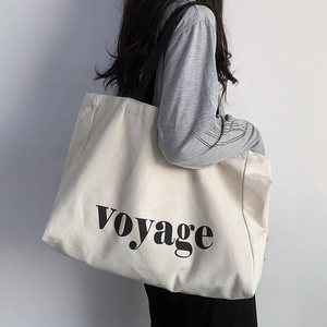 Chuanghua mua sắm túi vải với in Logo <span class=keywords><strong>Canvas</strong></span> Tote Túi với túi và dây kéo bông Tote Túi tùy chỉnh - Product Image 2