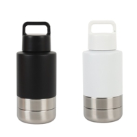 Bouteille d'eau isotherme en acier inoxydable de 34 oz - Conception 3-en-1, sans BPA, logo personnalisable