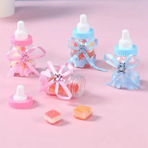 Mini bouteille boîte-cadeau de bonbons pour bébé douche nouveau-né baptême fête d'anniversaire-garçons et filles décoratif mangeoire Style conteneur - Product Image 6