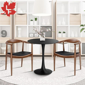 Chaise Ronde Kennedy Design Économique, Siège en PU de Haute Qualité, Chaise de Salle à Manger Rembourrée Moderne, Meuble de <span class=keywords><strong>Cave</strong></span> à <span class=keywords><strong>Vin</strong></span> en Bois Massif pour la Maison - Product Image 1