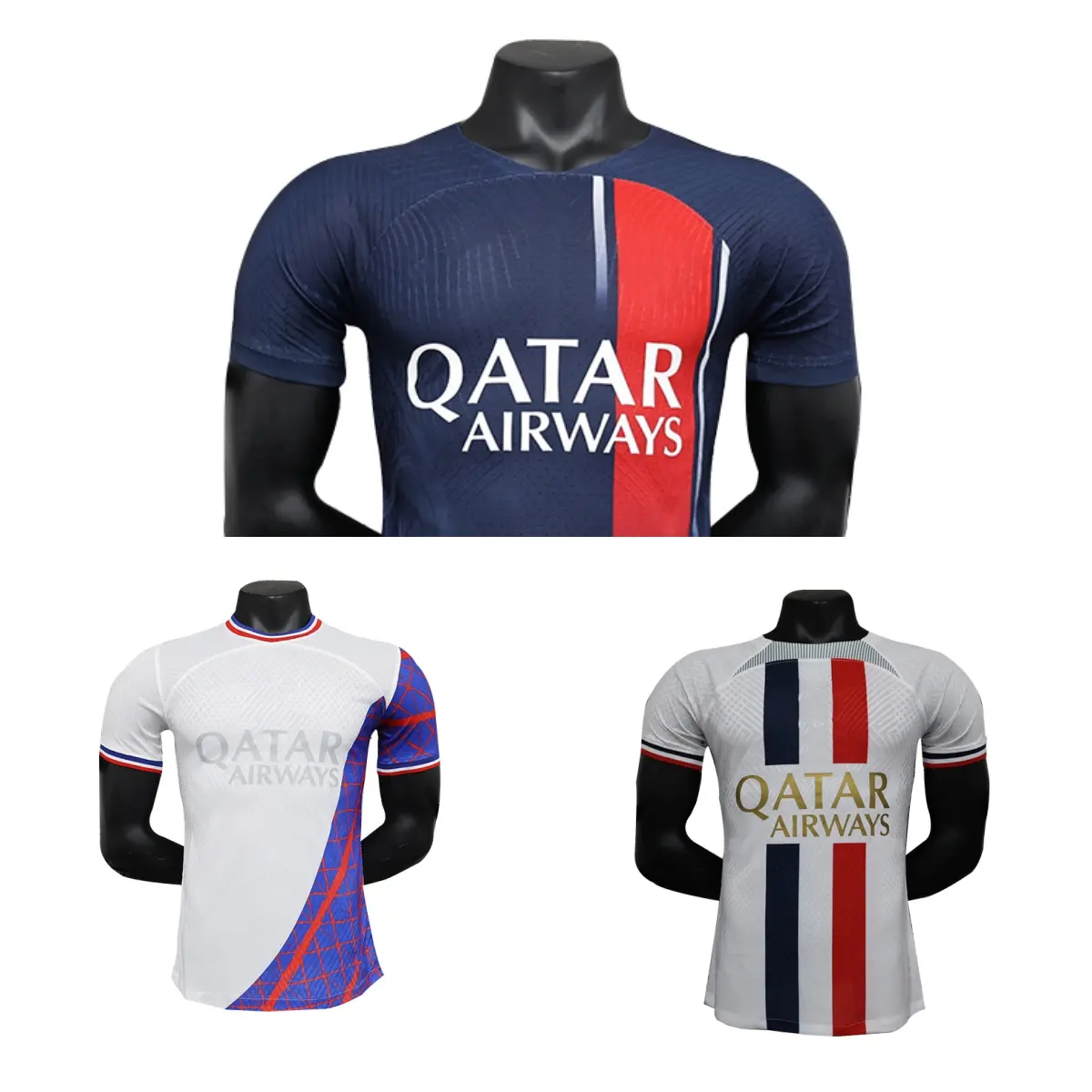23/24 kaus Prancis kaus latihan pakaian sepak bola kaus Set lengkap kualitas yang klasik grosir kaus sepak bola kosong