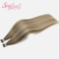 Extensions de cheveux Remy I-Tip, cuticules alignées, pré-collées, double trame, vente en gros, extensions de cheveux humains européens I-Tip