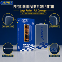 APEI Full Clear 0.5mm Super X Verre trempé sans bordure ESD 300cc Film de protection d'écran en verre pour iPhone Duo 17 18 Pro Max
