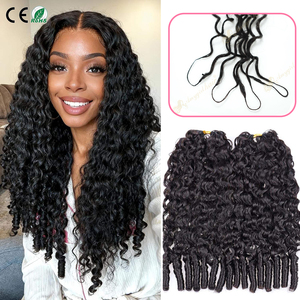 Extensions de <span class=keywords><strong>cheveux</strong></span> Remy naturels bouclés birmans, plumes à crocheter réutilisables, cuticules brutes pré-séparées, plumes à crocheter bon marché - Product Image 1