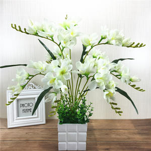 Promotion Offre Spéciale excellents produits En Gros À La Mode 9 Fourchettes Fleurs Artificielles En Pot Orchidée Fleur Artificielle Cadeau - Product Image 3
