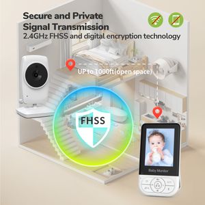 2025 सबसे अच्छी कीमत बेबी मॉनिटर कैमरा दो-तरफा ऑडियो नाइट विजन बेबी निगरानी 2.8 इंच एलसीडी स्क्रीन वीडियो बेबी मॉनिटर - Product Image 5