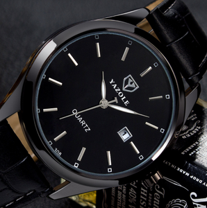 YAZOLE D 308 Orologi al Quarzo da <span class=keywords><strong>Uomo</strong></span> Completamente Neri Vendita Calda 2022 Orologio da Polso da <span class=keywords><strong>Uomo</strong></span> per Affari con Data e Logo Personalizzato Relojes Bestseller - Product Image 6