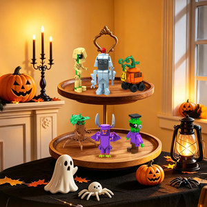 Halloween <b>Building</b> Block Set 31 in 1 Pumpkin Witch <b>Model</b> Toy ABS Educational Construction Kit Desktop Decoration Gift - Product Image 4